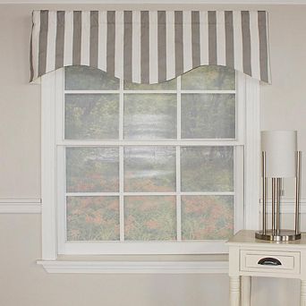 All Season Awning Style Stripe Design Valance 3" Rod Pocket