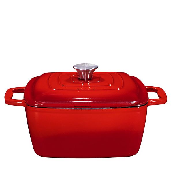 Cast Iron Crock Pot/Casserole Dish With Lid Square Casserole Dishes For ...