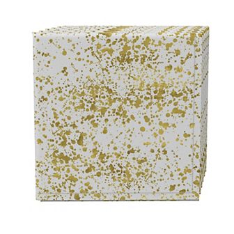 Napkin Set of 4, 100% Cotton, 20x20", Golden Specks