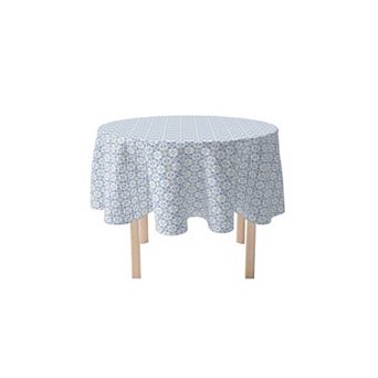 Round Tablecloth, 100% Cotton, 60 Round", Blue Tile Frames