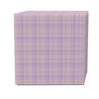 Napkin Set of 4, 100% Cotton, 20x20", Plaid 27