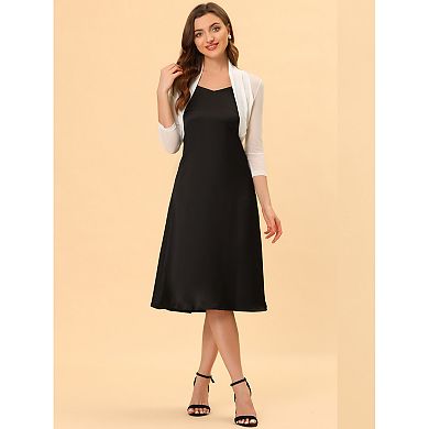 Women's Semi Sheer Elegant Long Sleeves Bolero Shrug Tops