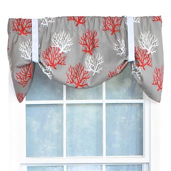 Sea Coral Suspender Window Treatment Valance 3" Rod Pocket 50" x 16"