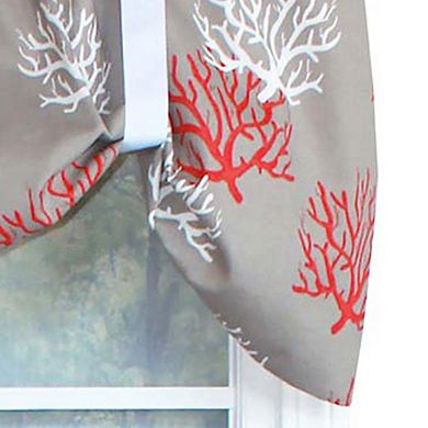 Sea Coral Suspender Window Treatment Valance 3" Rod Pocket 50" x 16"