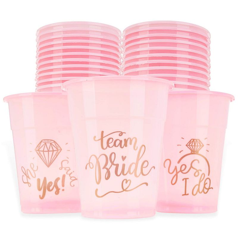12 Pack I Do Crew Bachelorette Party Cups with Lids, Pink Bridal Shower Mason  Jar Gifts (18 oz) 