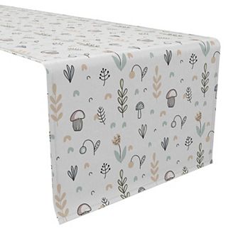 Table Runner, 100% Cotton, 16x72", Simple Nursery Floral