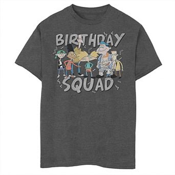 Boys Hey Arnold Birthday Arnold Group Birthday Squad Husky Graphic Tee