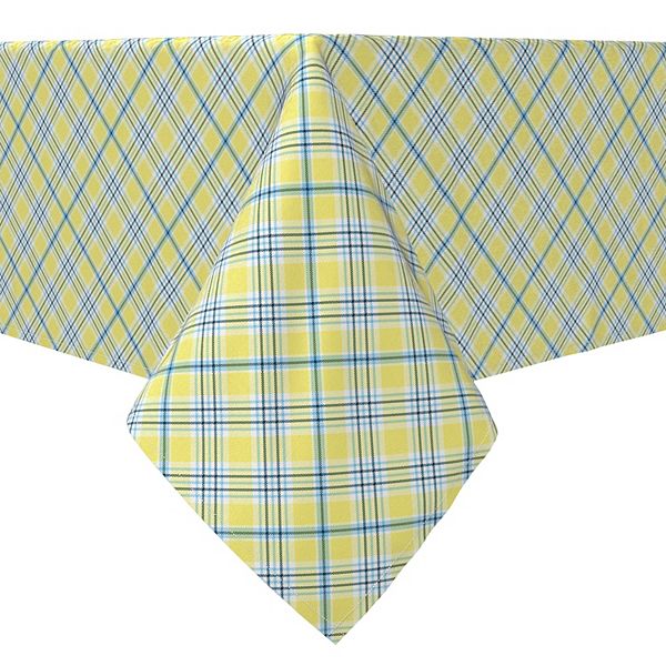 Square Tablecloth, 100 Cotton, 60x60", Plaid 13