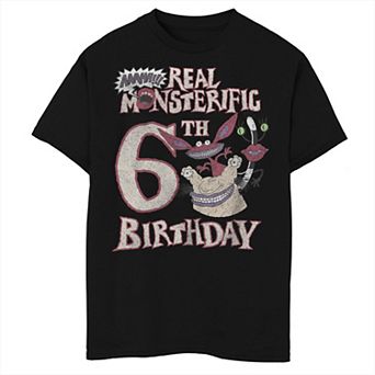 Boys Aaahh!!! Real Monsters Group Shot 6th Birthday Husky Graphic Tee