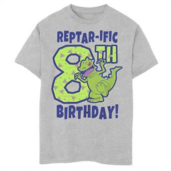 Boys Rugrats Reptar 8th Birthday Husky Graphic Tee