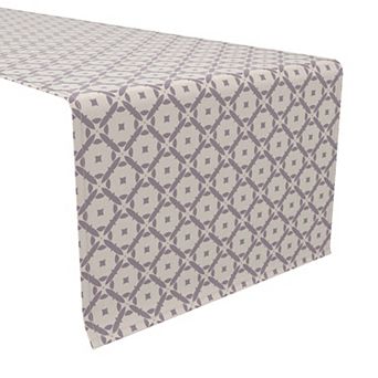 Table Runner, 100% Cotton, 16x72", Ornamental Mosaic