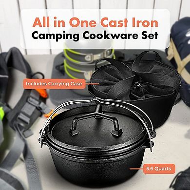 Pre-seasoned Cast Iron Kitchen Cooking Set