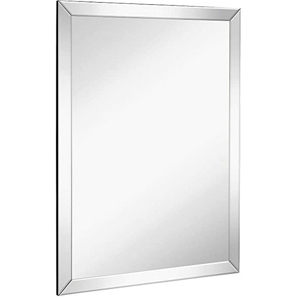 30x40 Inch Rectangular Polished Silver Framed Mirrors For Wall Large