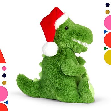 Wembley 9" Toy Plush T-Rex with Holiday Hat