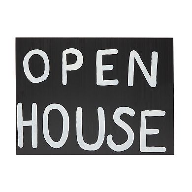 8 Pack Blank Corrugated Plastic Yard Signs, Black Poster Board 18 x 24 for Garage Sale, Open House, Arts & Crafts, (4mm)