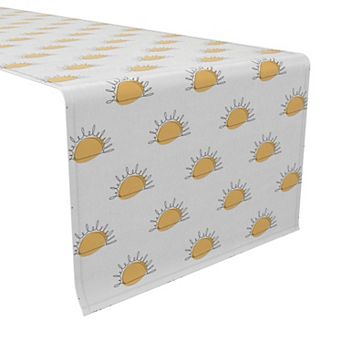 Table Runner, 100% Cotton, 16x72", Watercolor Sun