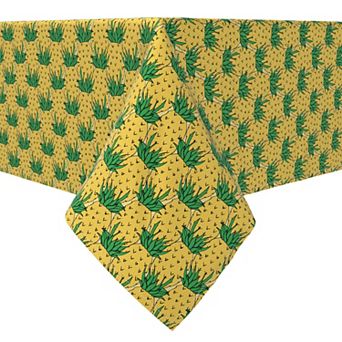 Square Tablecloth, 100% Cotton, 60x60", Close Up Pineapples
