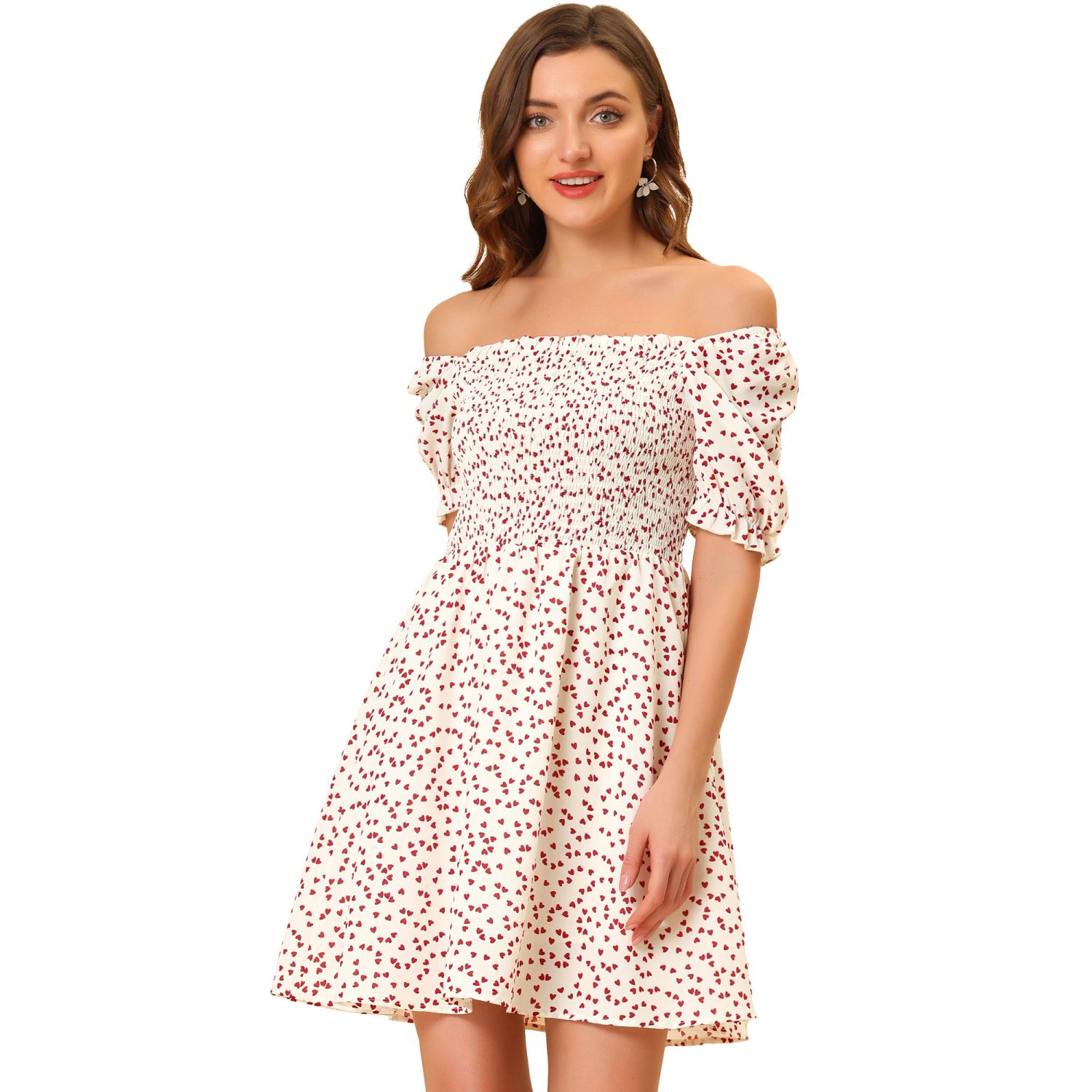 Whistles mia 2024 heart print dress