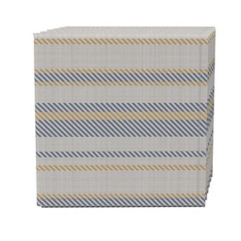 Napkin Set of 4, 100% Cotton, 20x20", Country Kitchen Stripe