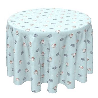 Round Tablecloth, 100% Cotton, 60 Round", Cows and Milk Cans