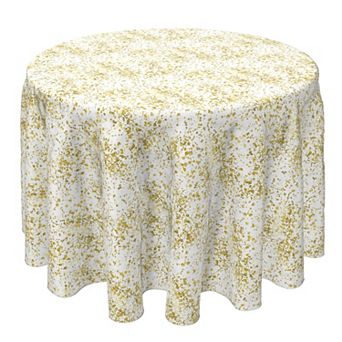 Round Tablecloth, 100% Cotton, 60 Round", Golden Specks