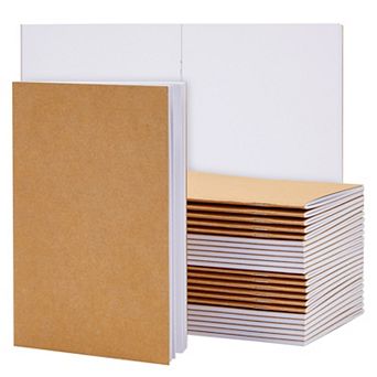 24-pack A5 Blank Notebook Bulk Set, Unlined Kraft Paper Journals, 5.5x8.5 In