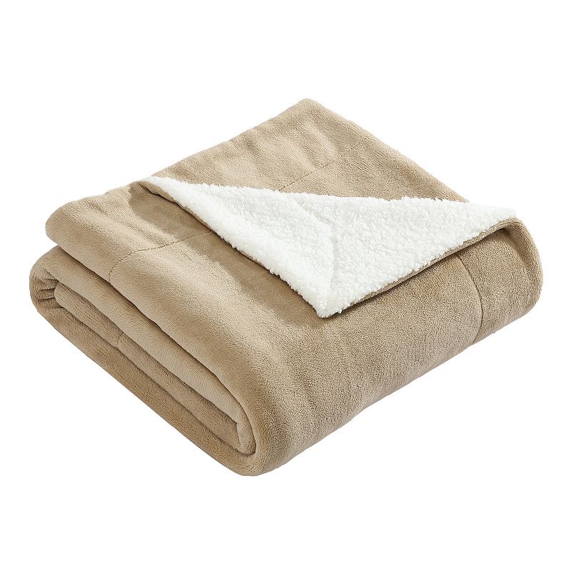 37548911 Eddie Bauer Signature Solid Throw Blanket, Beig/Gr sku 37548911