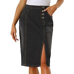 Kohl's denim 2025 midi skirt