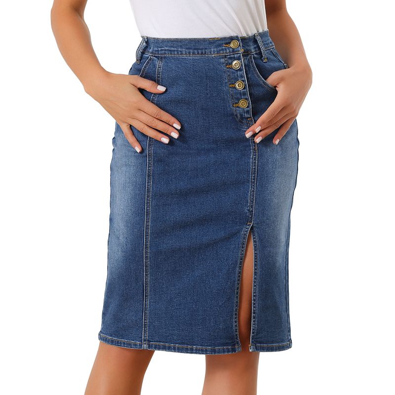 Denim pencil 2024 skirt at kohl's