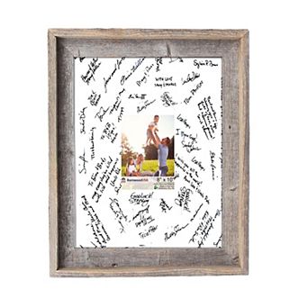Rustic Farmhouse Wedding Picture Frames with Signature Mat