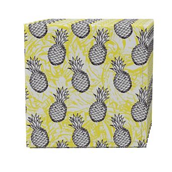 Napkin Set of 4, 100% Cotton, 20x20", Sweet Pineapple Drawing