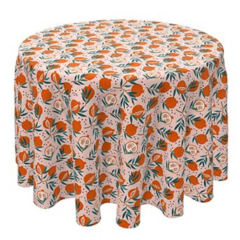 Round Tablecloth, 100% Cotton, 60 Round", Pomegranate Trees