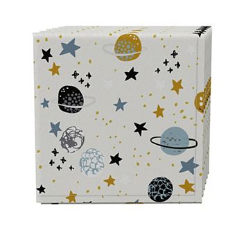 Napkin Set of 4, 100% Cotton, 20x20", Cartoon Galaxy