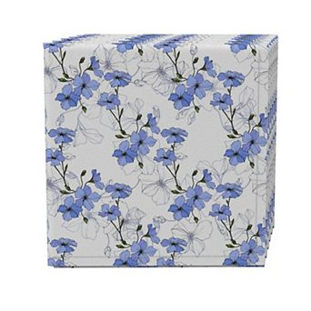 Napkin Set of 4, 100% Cotton, 20x20", Wild Flower Garden