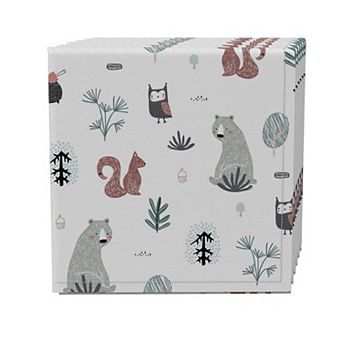 Napkin Set of 4, 100% Cotton, 20x20", Into the Wild