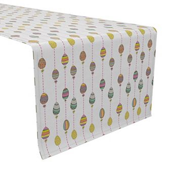 Table Runner, 100% Cotton, 16x108", Easter Egg Stripe