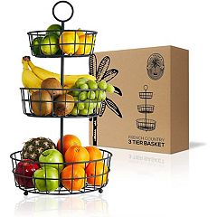 Corner Storage Basket Storage Organizer Bin Vegetable Fruit Basket 4 Tier