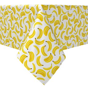 Square Tablecloth, 100% Cotton, 60x60", Bunches of Bananas