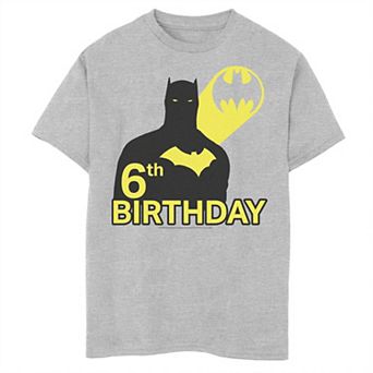 Boys DC Comics Batman 6th Birthday Silhouette Graphic Tee