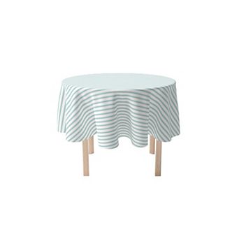 Round Tablecloth, 100% Cotton, 60 Round", Blue Horizontal Stripe