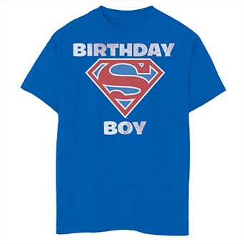 Boys Superman Logo Birthday Boy Graphic Tee