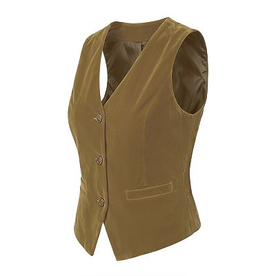 white christmas dresses Suit Vest for Women Fashion Short Fit White Black Khaki 5XL / White main image 0