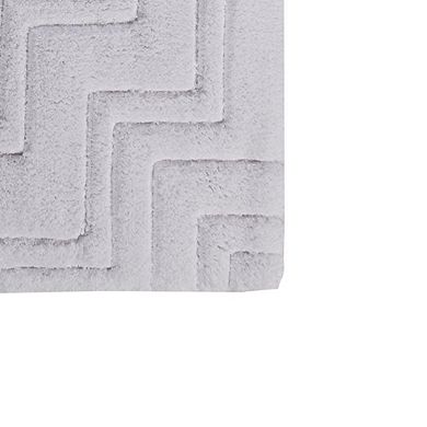 Interesting Zig Zag Pattern Anti Skid Soft Plush Cotton Absorbent Back Bath Rug