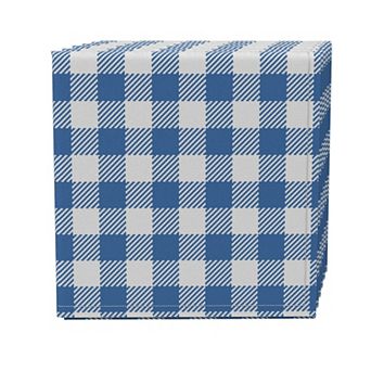 Napkin Set of 4, 100% Cotton, 20x20", Plaid 16