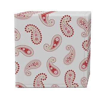 Napkin Set of 4, 100% Cotton, 20x20", Cute Pink Paisley