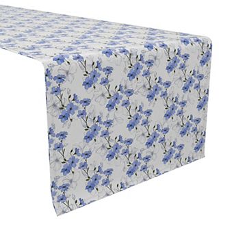 Table Runner, 100% Cotton, 16x108", Wild Flower Garden