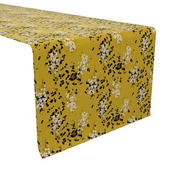 Table Runner, 100% Cotton, 16x72", Safari Floral