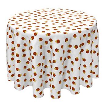 Round Tablecloth, 100% Cotton, 60 Round", Pineapple Drinks