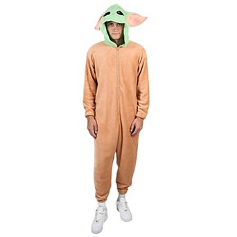Men's Star Wars The Mandalorian Baby Yoda Hooded Union Suit