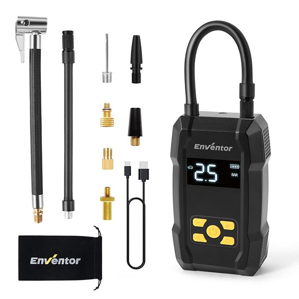 Tire Inflator Portable Air Compressor, ENVENTOR Cordless Air Pump 150